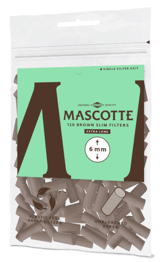 Mascotte- 120 brown slim filters 6mm