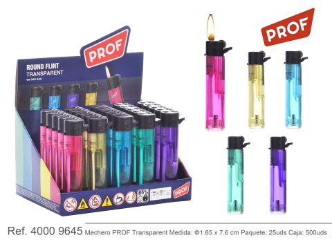 Prof Round flint transparant colours